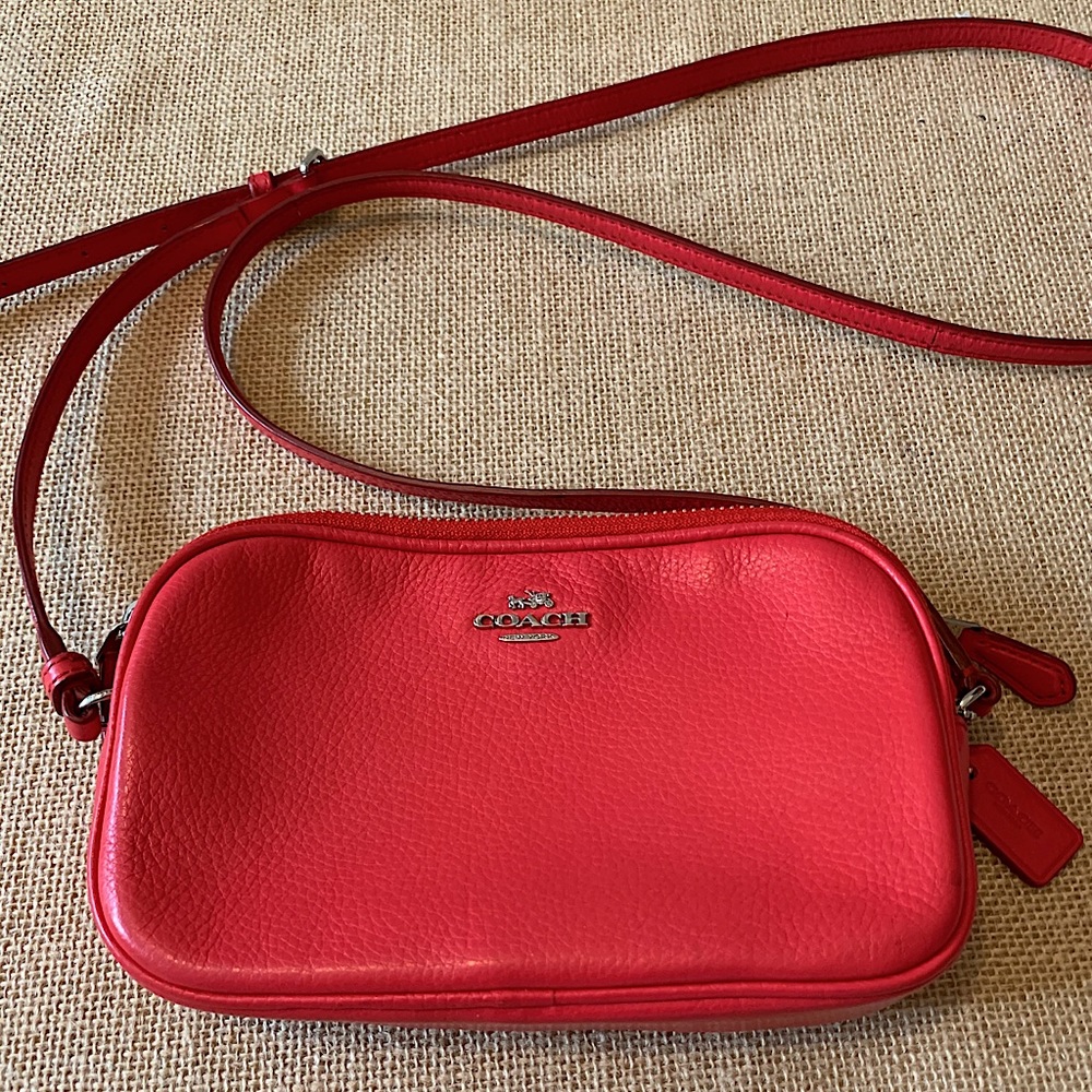 Coach Red Crossbody Soft Leather